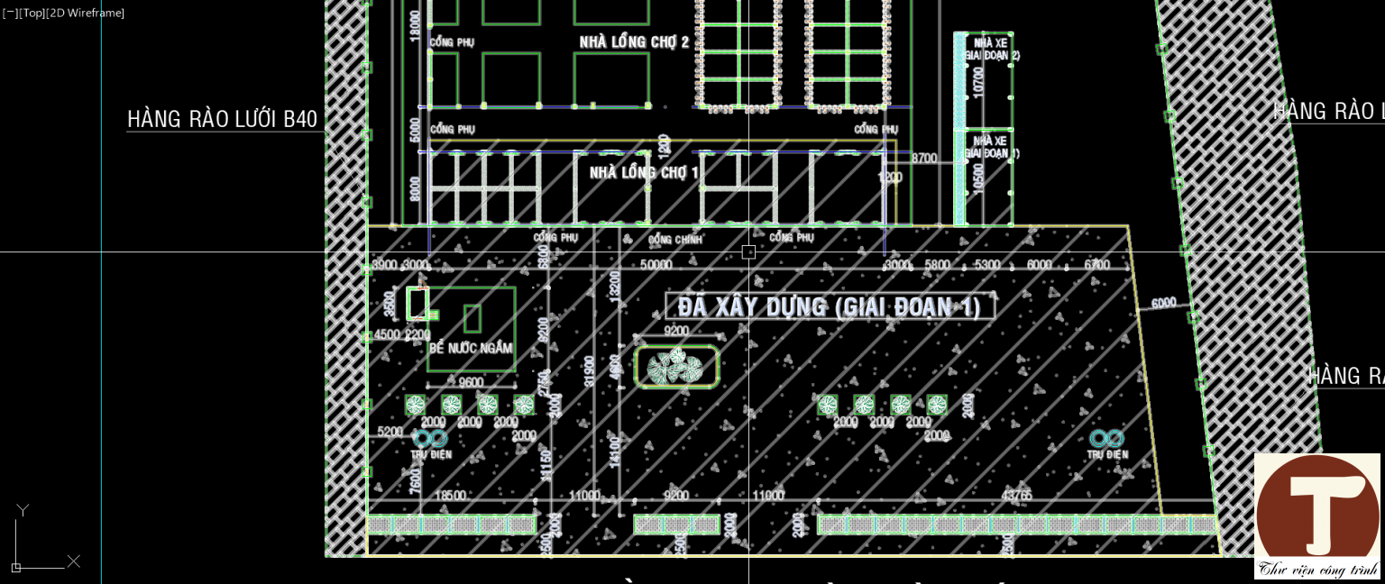 Cad Rao Bản Vẽ CAD Hàng Rào Lưới B40 (Cao 1.2m) - Khung Trụ Thép, Móng Bê Tông ...